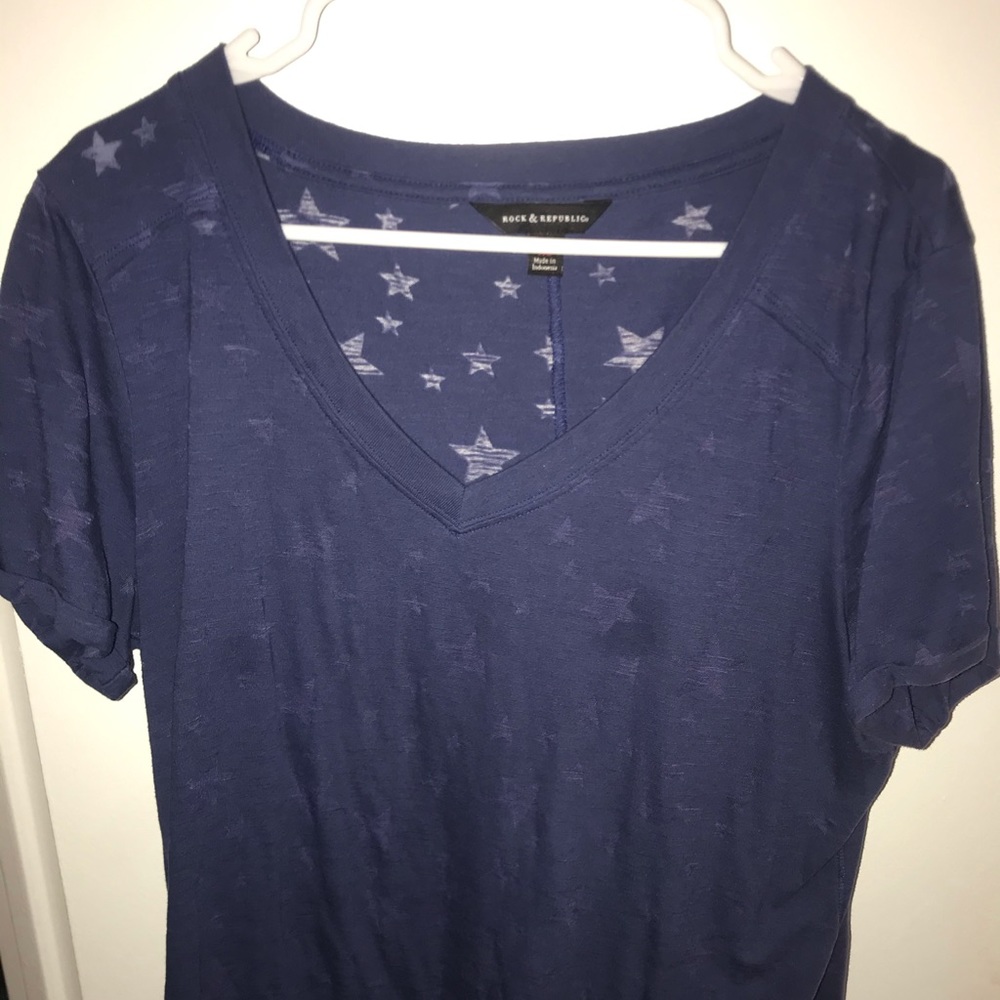 Women’s Rock and Republic burn out stars tee XL